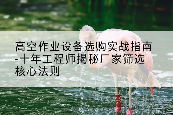仁化剪叉式升降机厂家-高空作业设备选购实战指南-十年工程师揭秘厂家筛选核心法则